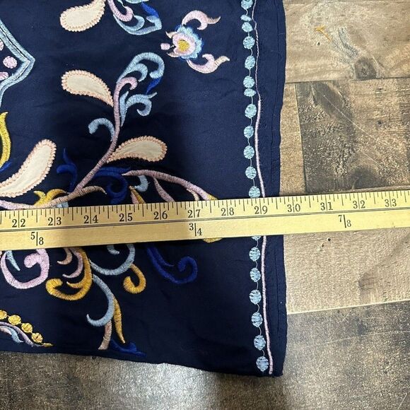 Skies Are Blue Theresa Embroidered Black Silhouette Flirty Dress XS - Picture 4 of 8